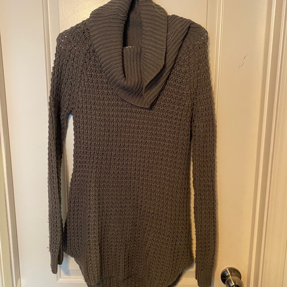 Waffle knit Cowl neck sweater